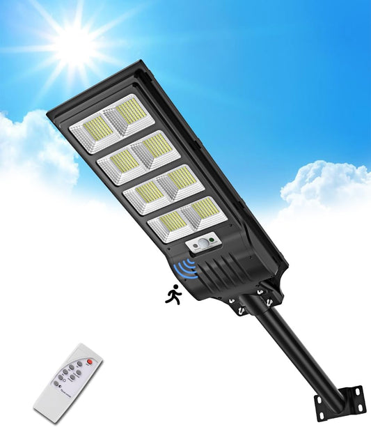 Farola solar exterior con sensor de movimiento 400 W