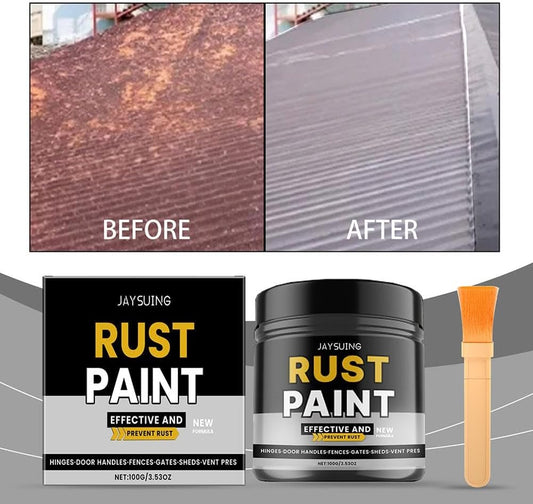 Pintura anticorrosiva para metal con pincel (100 g), convertidor de óxido y restaurador de superficies